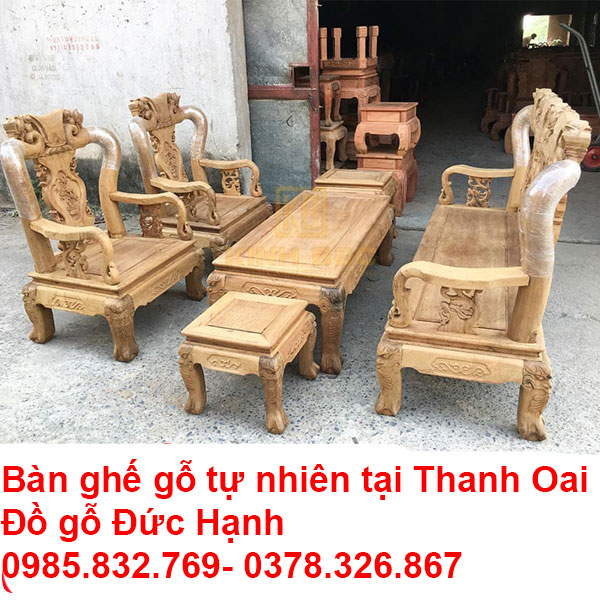 Bàn ghế gỗ tự nhiên tại Thanh Oai