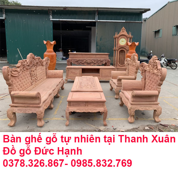Bàn ghế gỗ tự nhiên tại Thanh Xuân